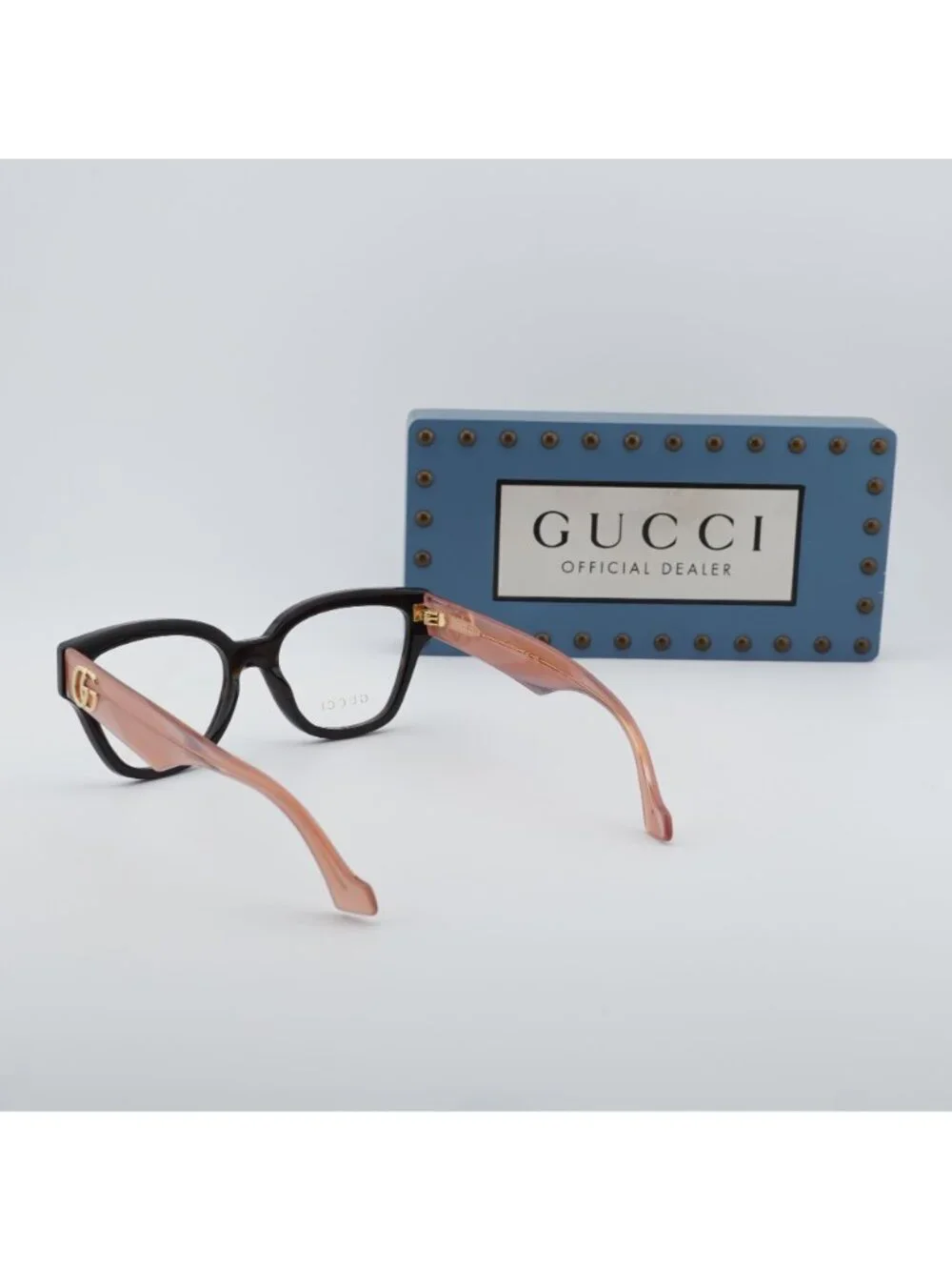 Gucci GG1424O 014 Cat Eye Eyeglasses 54mm - Havana / Pink